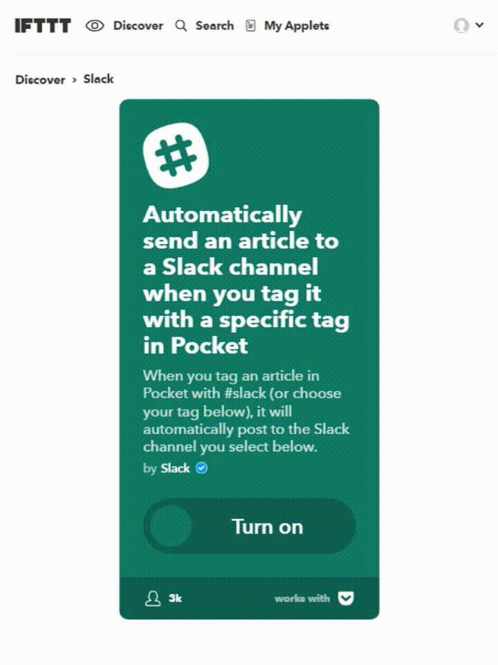 IFTTT for Slack
